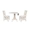 International Concepts Square 42 in Dual Drop Leaf Table with 2 San Remo Chairs, Unfinished, 42 in W, 42 in L, 29.75 in H K-42DP-C10 - alternate 2